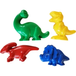 Gowi Dinosaurusvormen - Set Van 4 In Een Netje -Buitenspeelgoed gowi dinosaurusvormen set van 4 in een netje a375368 4