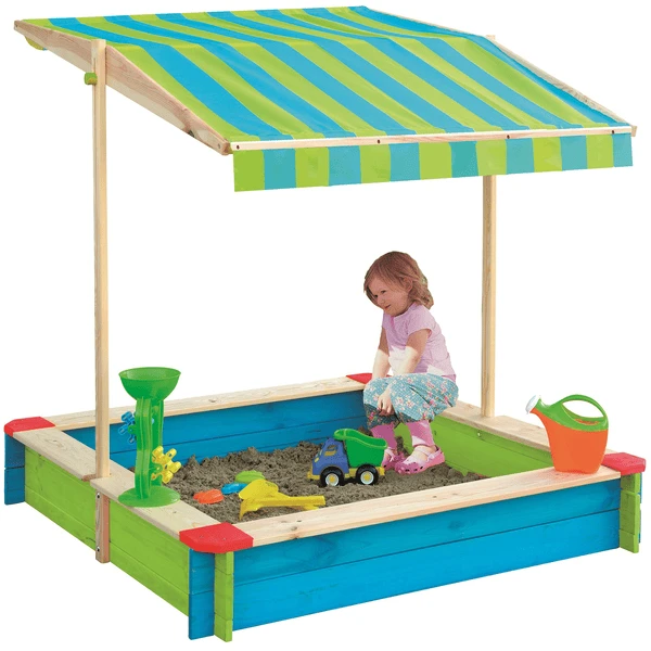 John® Zandbak Gekleurd Met Dak Groen/blauw 5 John® Zandbak Gekleurd Met Dak Groen/blauw - Afbeelding 5