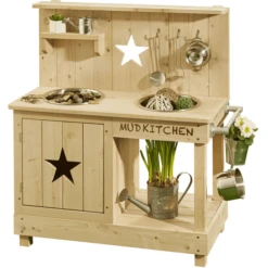MUDDY BUDDY Buitenspeelkeuken " Adventurer Star" Naturel -Buitenspeelgoed muddy buddy buitenspeelkeuken adventurer star naturel a412096 4