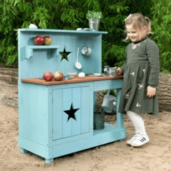 MUDDY BUDDY Buitenspeelkeuken "Adventurer Star" Petrol Blauw -Buitenspeelgoed muddy buddy buitenspeelkeuken adventurer star petrol blauw a412337 2