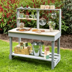 MUDDY BUDDY Speelkeuken Voor Buiten "Mud Starter" Wolkengrijs-naturel 7 MUDDY BUDDY Speelkeuken Voor Buiten "Mud Starter" Wolkengrijs-naturel -Buitenspeelgoed muddy buddy speelkeuken voor buiten mud starter wolkengrijs naturel a412391 2