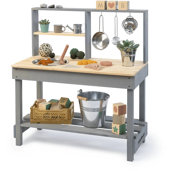 MUDDY BUDDY Speelkeuken Voor Buiten "Mud Starter" Wolkengrijs-naturel 1 MUDDY BUDDY Speelkeuken Voor Buiten "Mud Starter" Wolkengrijs-naturel