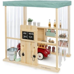 MUDDY BUDDY Speelwinkel Tankstation Voor Buiten "Bubble Catcher" Naturel - Saliegroen -Buitenspeelgoed muddy buddy speelwinkel tankstation voor buiten bubble catcher naturel saliegroen a412377 2