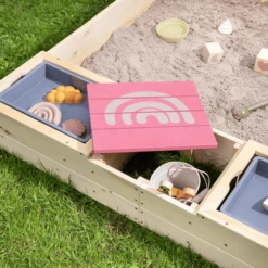 MUDDY BUDDY Zandbak "Beach Rebel" Naturel Poederroze -Buitenspeelgoed muddy buddy zandbak beach rebel naturel poederroze a412387 2