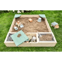 MUDDY BUDDY Zandbak "Beach Rebel" Naturel Saliegroen 9 MUDDY BUDDY Zandbak "Beach Rebel" Naturel Saliegroen -Buitenspeelgoed muddy buddy zandbak beach rebel naturel saliegroen a412352 4