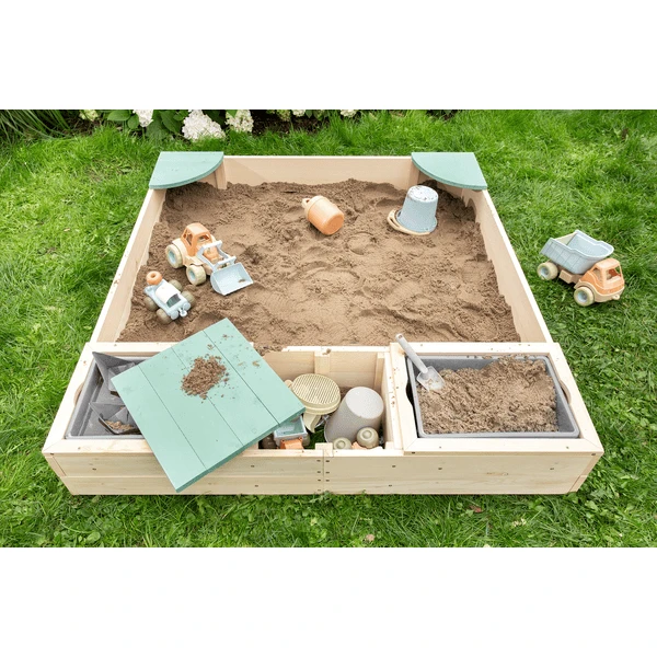 MUDDY BUDDY Zandbak "Beach Rebel" Naturel Saliegroen 5 MUDDY BUDDY Zandbak "Beach Rebel" Naturel Saliegroen - Afbeelding 5