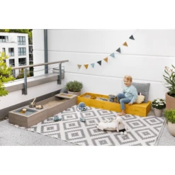 MUDDY BUDDY Zandbak "Flexy Style " Warm Grijs-oker -Buitenspeelgoed muddy buddy zandbak flexy style warm grijs oker a412733 4