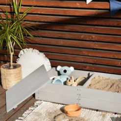 MUDDY BUDDY Zandbak "Space Saver" Warm Grijs 9 MUDDY BUDDY Zandbak "Space Saver" Warm Grijs -Buitenspeelgoed muddy buddy zandbak space saver warm grijs a412568 4