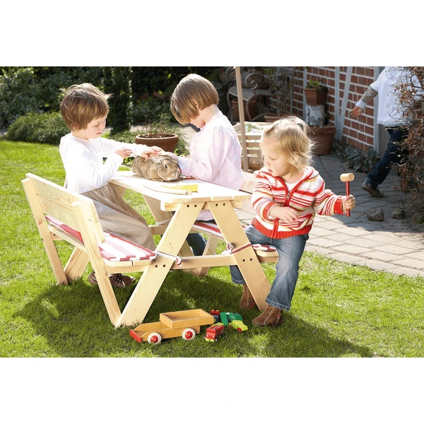 PINOLINO Kinder Picknicktafel Nicki Voor 4 Met Rugleuning 2 PINOLINO Kinder Picknicktafel Nicki Voor 4 Met Rugleuning - Afbeelding 2