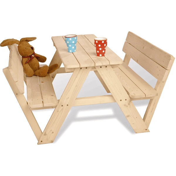 PINOLINO Kinder Picknicktafel Nicki Voor 4 Met Rugleuning 3 PINOLINO Kinder Picknicktafel Nicki Voor 4 Met Rugleuning - Afbeelding 3