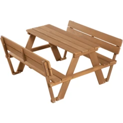 Roba Kinder Picknicktafel For 4 Outdoor Deluxe Teak Met Rugleuning -Buitenspeelgoed roba kinder picknicktafel for 4 outdoor deluxe teak met rugleuning a275680 3
