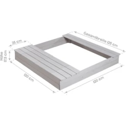 Roba Outdoor Zandbak Grijs -Buitenspeelgoed roba outdoor zandbak grijs a284399 2