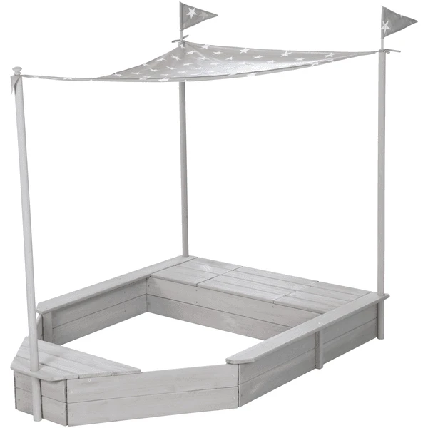 Roba Zandbak Schip Incl. Zonneluifel 2 Roba Zandbak Schip Incl. Zonneluifel - Afbeelding 2