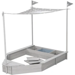 Roba Zandbak Schip Incl. Zonneluifel 7 Roba Zandbak Schip Incl. Zonneluifel -Buitenspeelgoed roba zandbak schip incl zonneluifel a284395 2