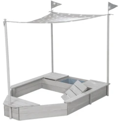 Roba Zandbak Schip Incl. Zonneluifel 8 Roba Zandbak Schip Incl. Zonneluifel -Buitenspeelgoed roba zandbak schip incl zonneluifel a284395 3