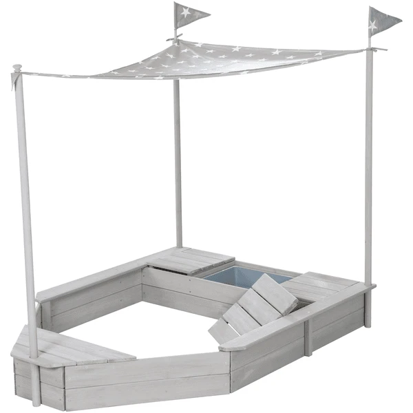 Roba Zandbak Schip Incl. Zonneluifel 4 Roba Zandbak Schip Incl. Zonneluifel - Afbeelding 4