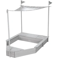 Roba Zandbak Schip Incl. Zonneluifel 9 Roba Zandbak Schip Incl. Zonneluifel -Buitenspeelgoed roba zandbak schip incl zonneluifel a284395 4