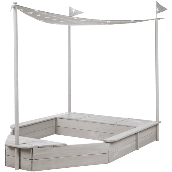 Roba Zandbak Schip Incl. Zonneluifel 1 Roba Zandbak Schip Incl. Zonneluifel